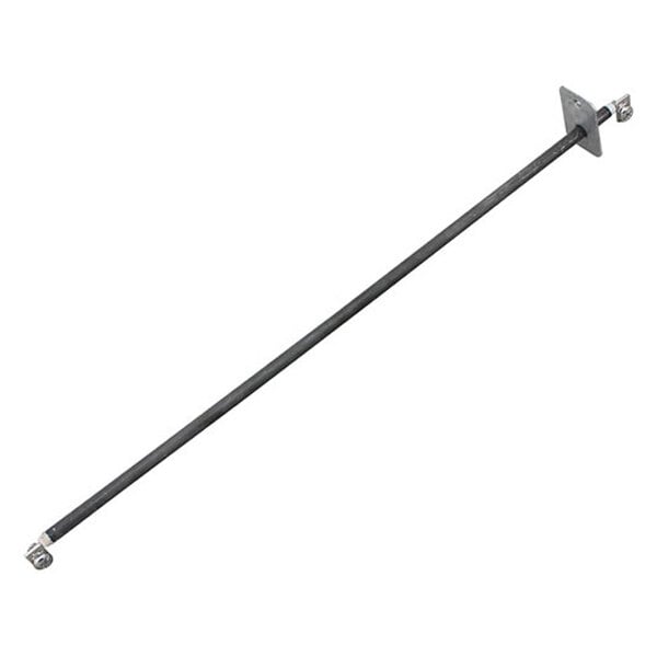 A long metal rod with a screw on the end.