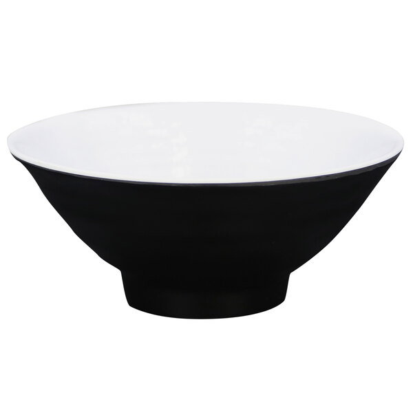a black and white bowl