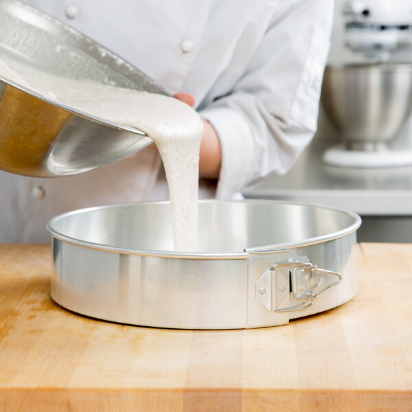a close up of a silver bowl