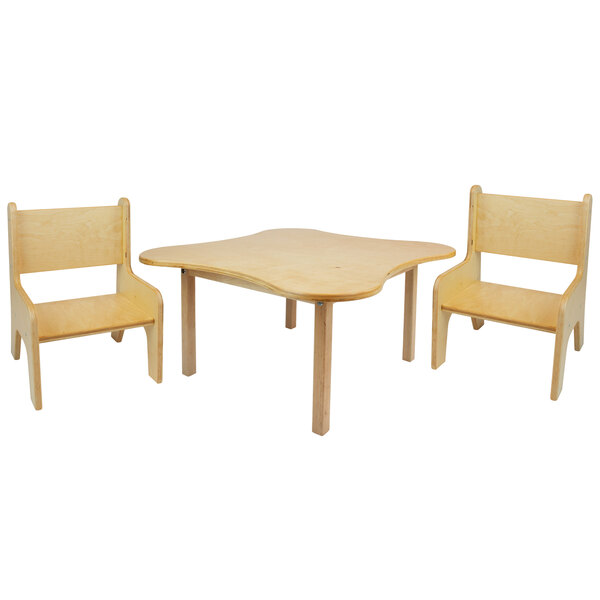 Flower Shaped Wood Children S Table, Wooden Toddler Chairs