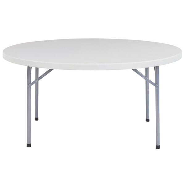 Nps Round Folding Table 60 Plastic, Round Fold Up Table