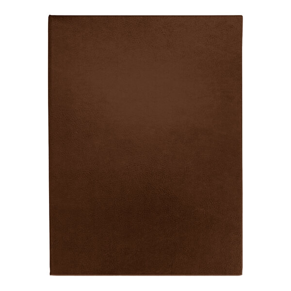 A brown leather surface with a white border.