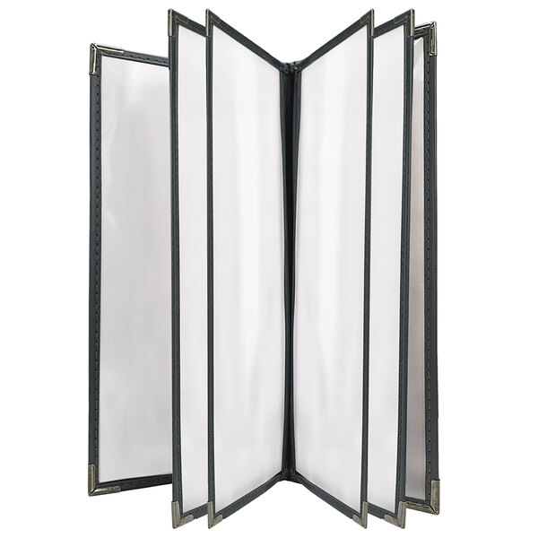 A white menu cover with 10 customizable views.