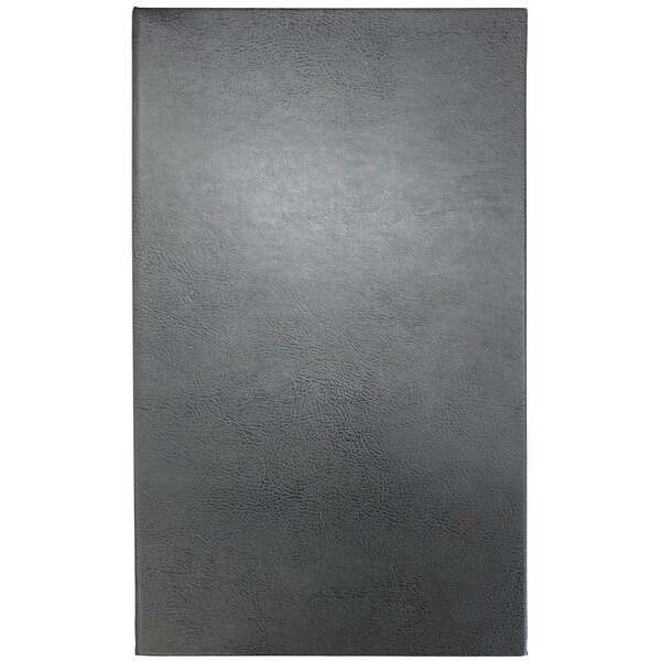 A black H. Risch Inc. menu cover with customizable inserts.