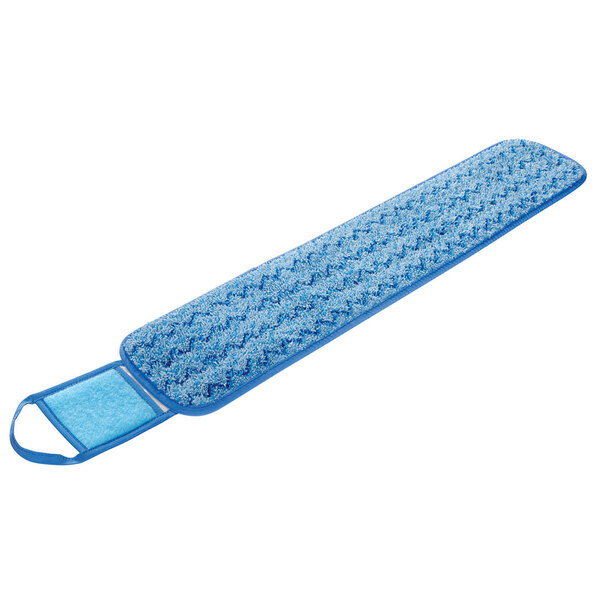 Rubbermaid FGQ42500BL00 HYGEN 24" Blue Microfiber Wet Mop Pad With Scrubber