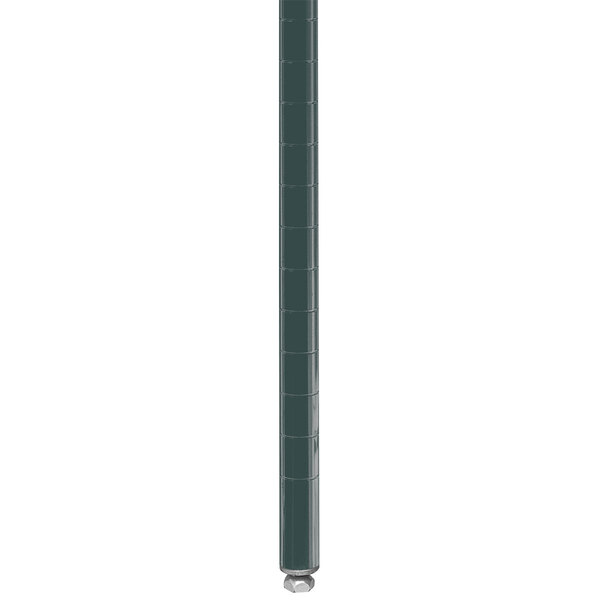 A long cylindrical Metro Super Erecta post with a Smoked Glass finish on a white background.