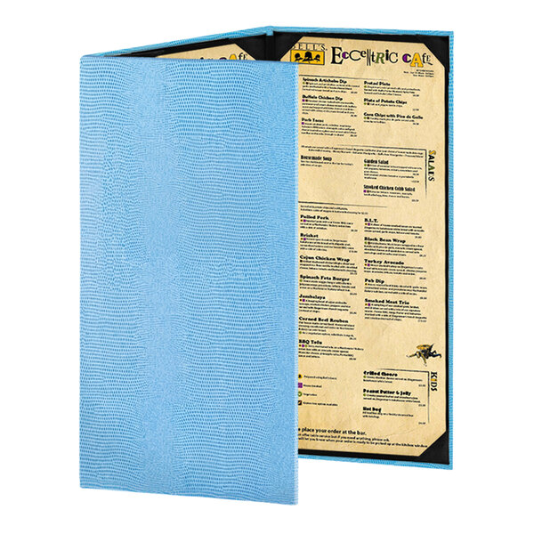 Menu Solutions 830B Slim Line 5 1/2" x 11" 3 View Continuous Menu Cover