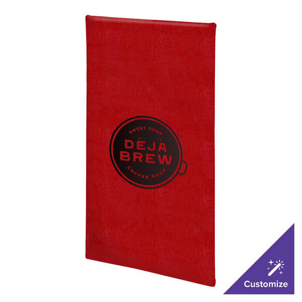 Menu Solutions 810B Slim Line 5 1/2" x 11" Customizable 1 View Menu Cover