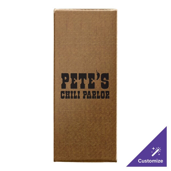 Menu Solutions WK110BA Water Street Wicker 4 1/4" x 11" Customizable 1 View Menu Cover