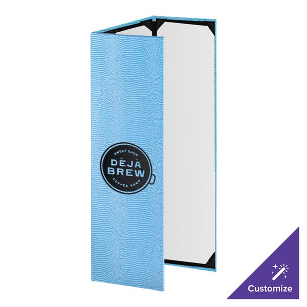 Menu Solutions 830BD Slim Line 4 1/4" x 14" Customizable 3 View Continuous Menu Cover