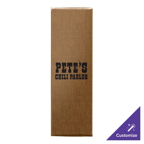 Menu Solutions WK110BD Water Street Wicker 4 1/4" x 14" Customizable 1 View Menu Cover