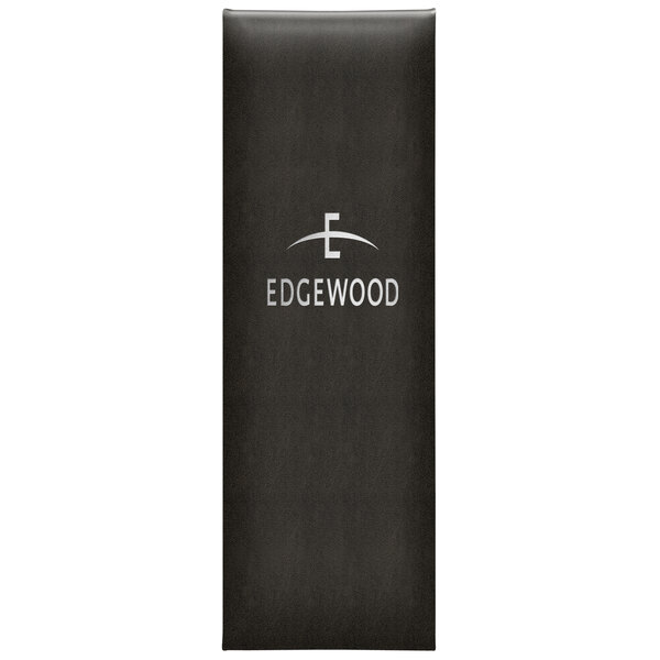 A black Menu Solutions menu cover with white text on the front.