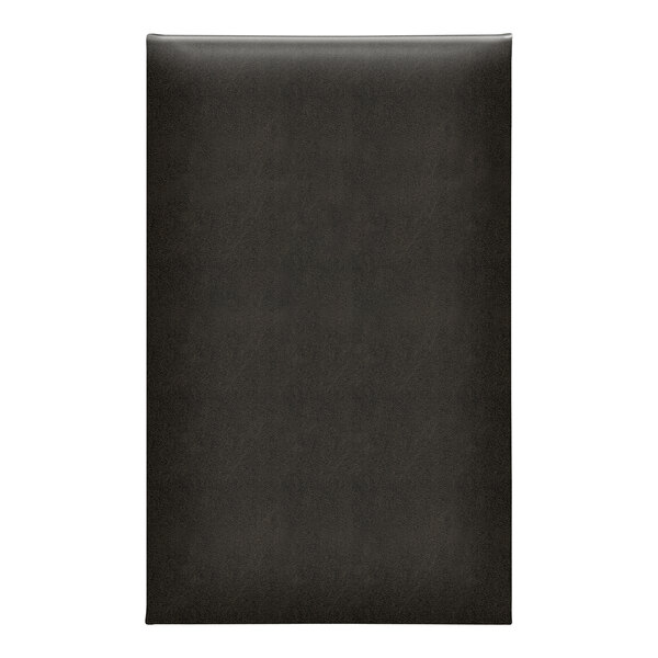 A rectangular, black, leather-like panel with slightly rounded edges, shown against a white background.