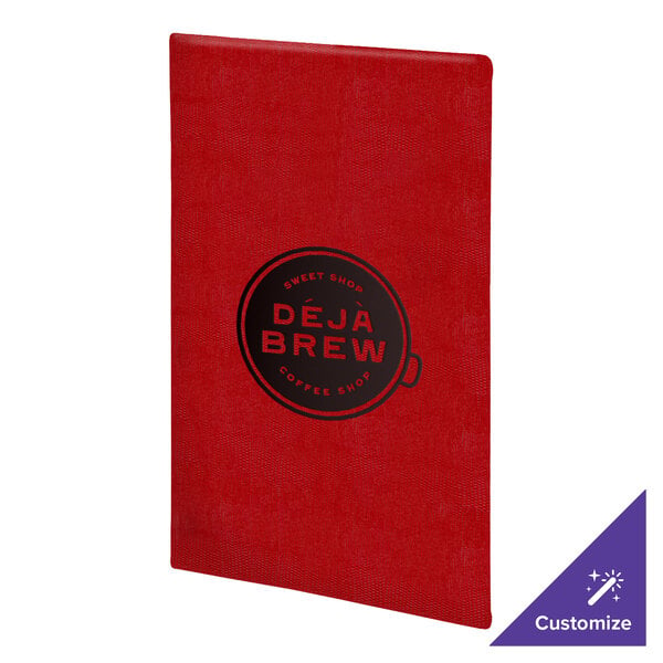Menu Solutions 810D Slim Line 8 1/2" x 14" Customizable 1 View Menu Cover