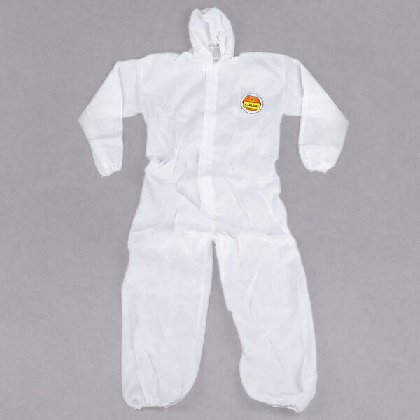 Premium White Disposable Polypropylene Coveralls with Hood XL