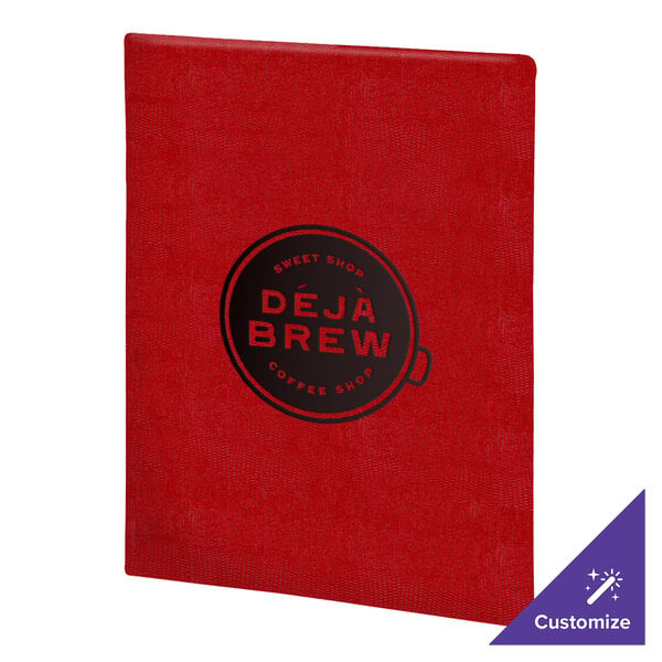 Menu Solutions 810C Slim Line 8 1/2" x 11" Customizable 1 View Menu Cover