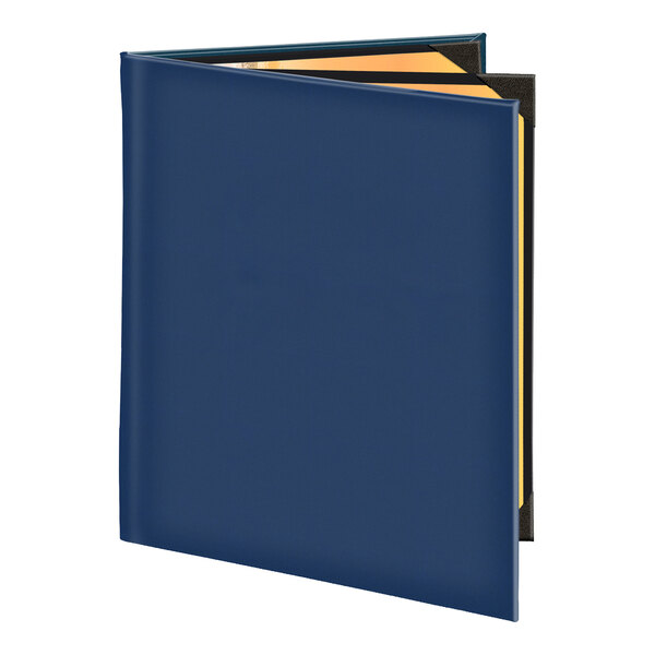 Menu Solutions K060C Kensington 8 1/2" x 11" Triple Panel 4 View Booklet Menu Cover