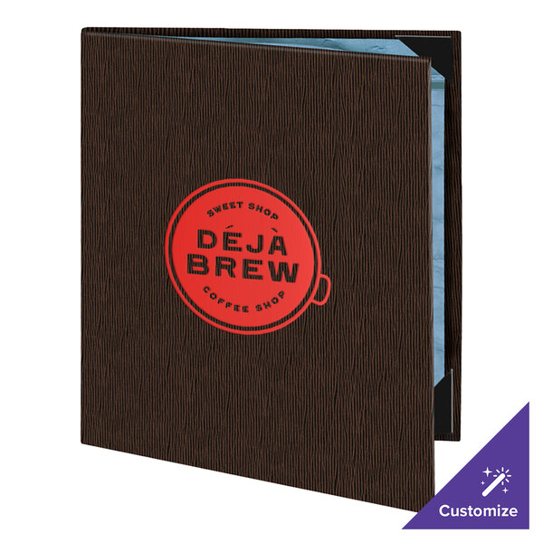 Menu Solutions 820C Slim Line 8 1/2" x 11" Customizable 2 View Menu Cover