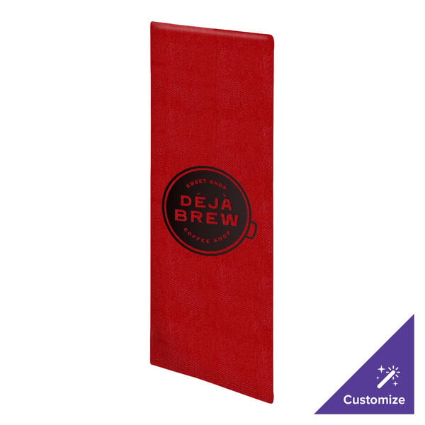 Menu Solutions 810BD Slim Line 4 1/4" x 14" Customizable 1 View Menu Cover