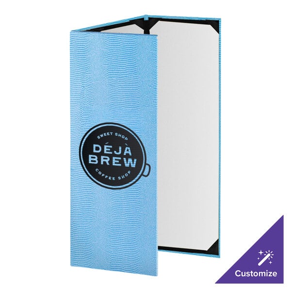 Menu Solutions 830BA Slim Line 4 1/4" x 11" Customizable 3 View Continuous Menu Cover