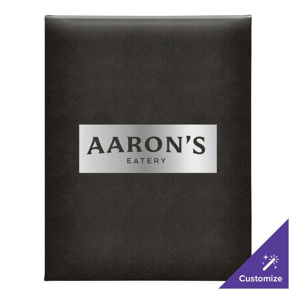 Menu Solutions K015C Kensington 8 1/2" x 11" Customizable 1 View Menu Cover