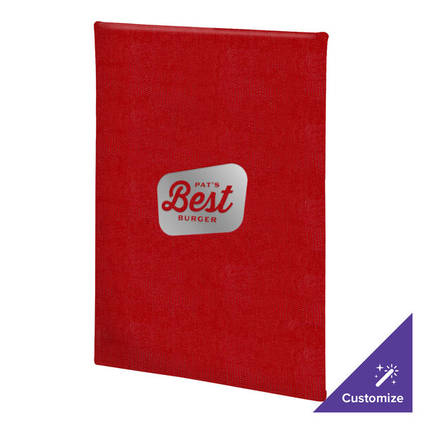 Menu Solutions 810A Slim Line 5 1/2" x 8 1/2" Customizable 1 View Menu Cover