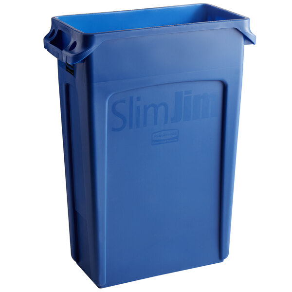 thumbnail image 2 of Rubbermaid Commercial Slim Jim 23-Gallon Trash Can – Vented, Brown, Makes Liner Changes Easy 2 of 10