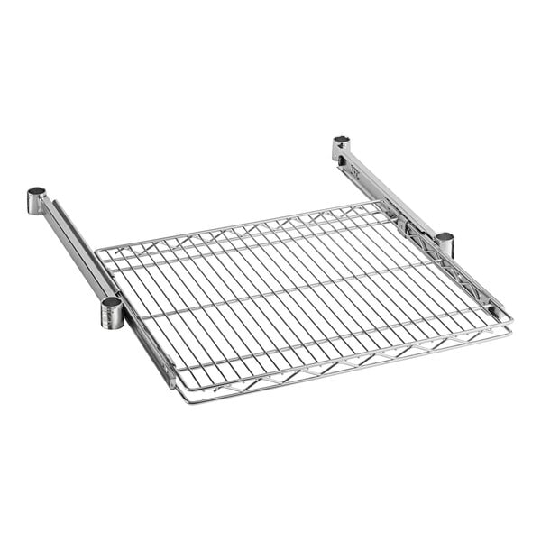 A Regency chrome wire sliding shelf.