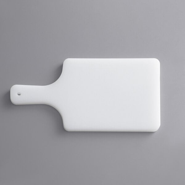 White Paddle Cutting Board W Handle 7 X 14 X 1 2