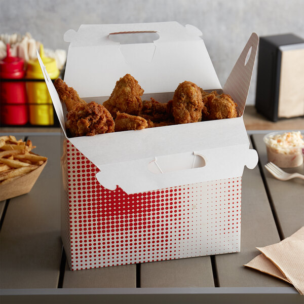 9 1/2"x5"x8" Red Plaid Barn TakeOut Boxes 125/Case