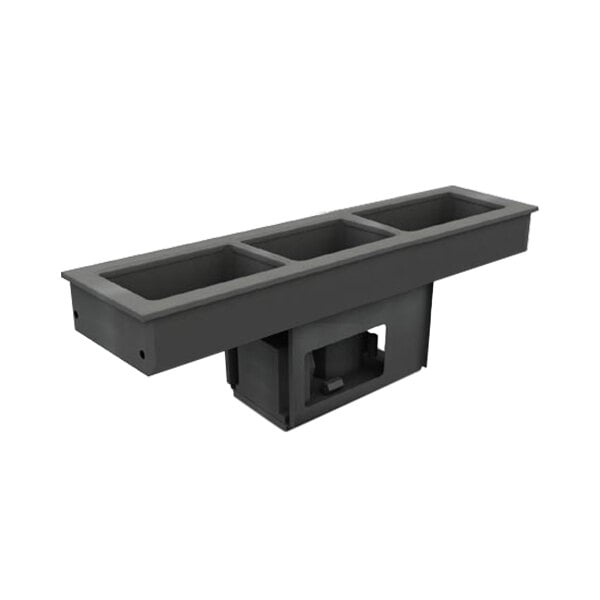 a black rectangular object with holes