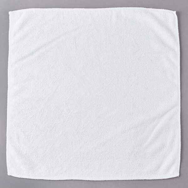 Carlisle 3633402 16" x 16" White Terry Microfiber Cleaning Cloth