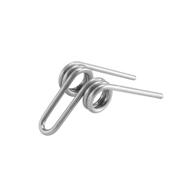 a close-up of several metal spirals