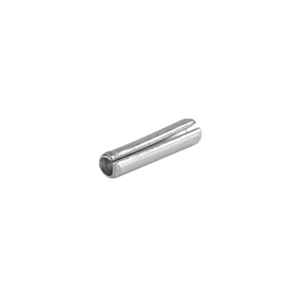 A close-up of a silver Chicago Metallic stainless steel split pin.
