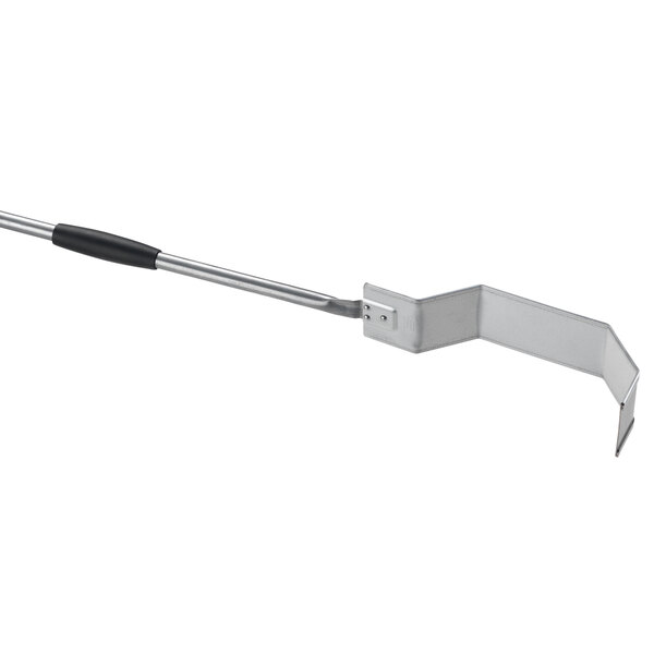 A GI Metal galvanized steel ember mover with a black polymer grip handle.