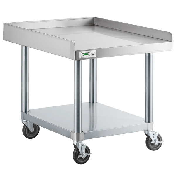 Regency 30 x 24 16-Gauge Stainless Steel Equipment Stand with Galvanized  Undershelf, 10 Plate Shelf, and 10 Stainless Steel Adjustable Work Surface