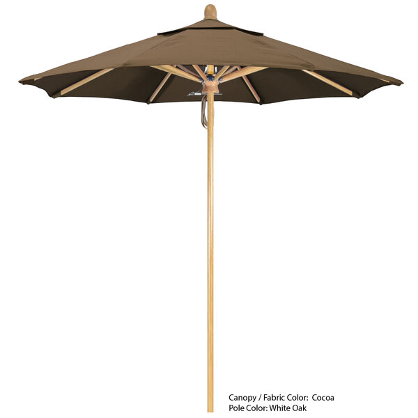 a close-up of a brown umbrella