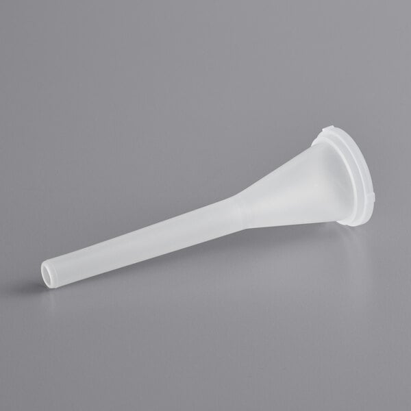 a white plastic cone on a gray background