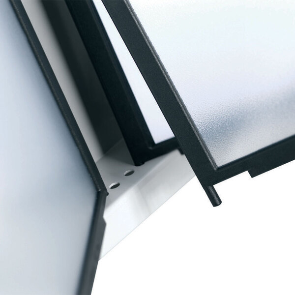 A close-up of a Durable assorted color letter sized panel for a reference system with a white screen.