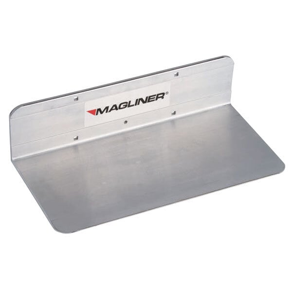 A close-up of the magliner® logo on a metal plate.
