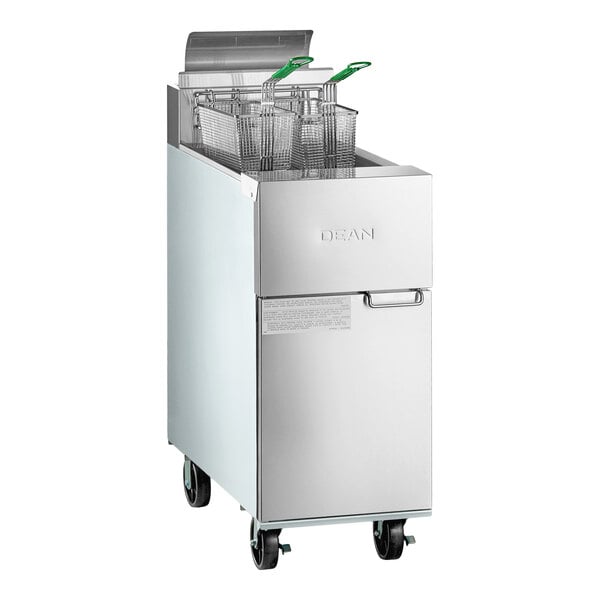 Dean by Frymaster GF14 Open Pot Natural Gas Floor Fryer 40 lb. - 100,000 BTU