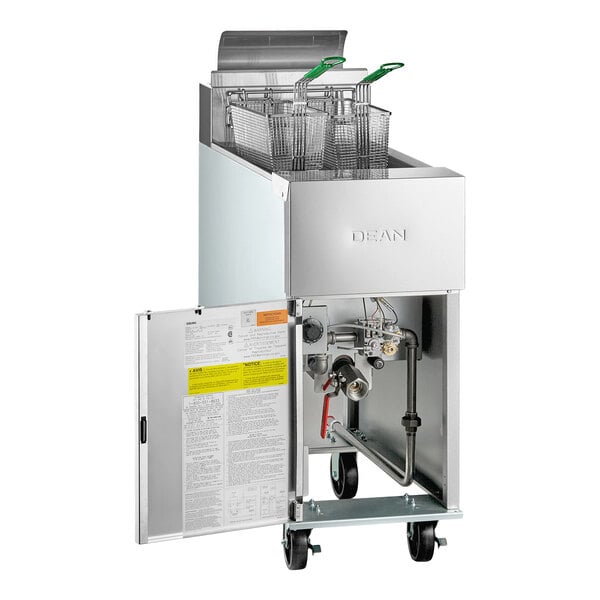 Dean by Frymaster GF14 Open Pot Natural Gas Floor Fryer 40 lb. - 100,000 BTU