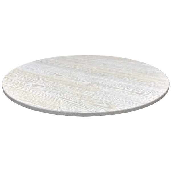 Round White Ash Indoor Outdoor Table Top, Round Outdoor Table Top
