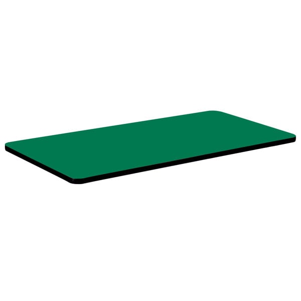 a green rectangular object with black edges