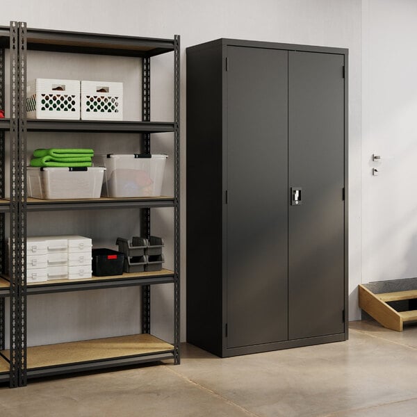 Hirsh 22632 Black Wardrobe Cabinet - 36" x 18" x 72"