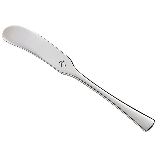 a silver butter knife with a handle