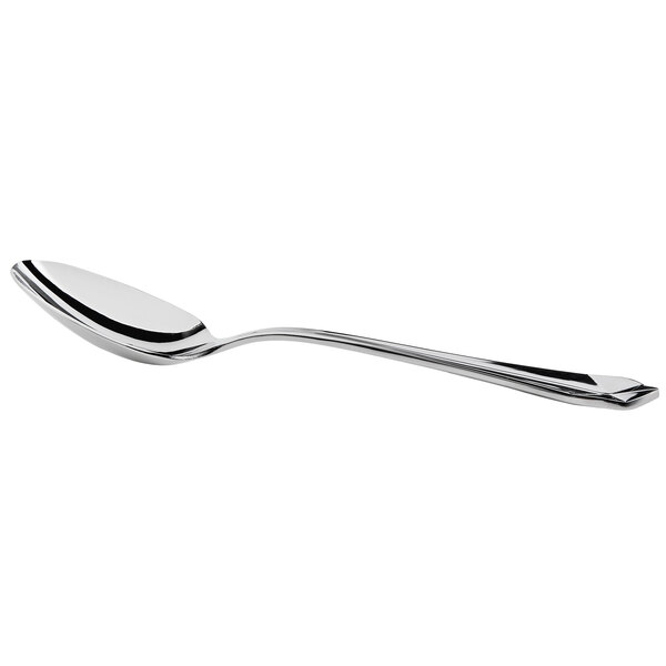 A Reserve by Libbey stainless steel dinner spoon with a silver handle and spoon.
