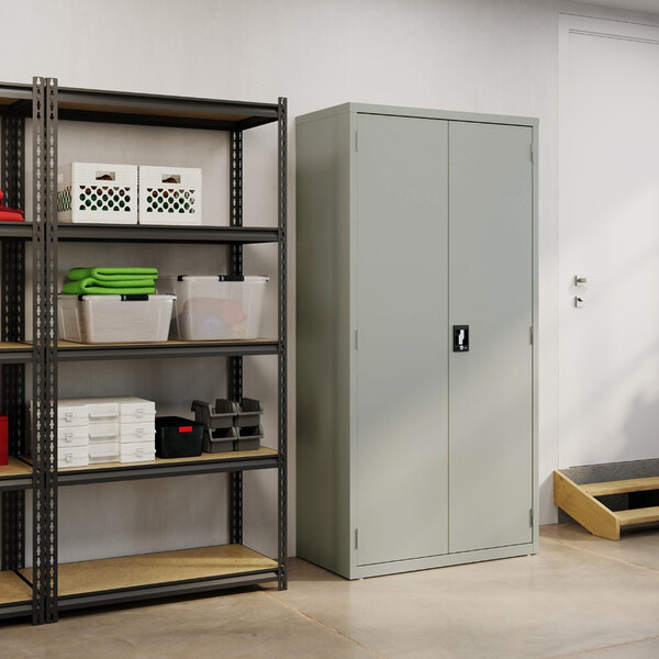 Hirsh 22633 Light Gray Wardrobe Cabinet - 36" x 18" x 72"