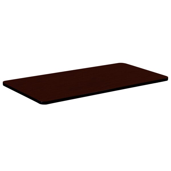 A Correll mahogany rectangular high pressure table top.