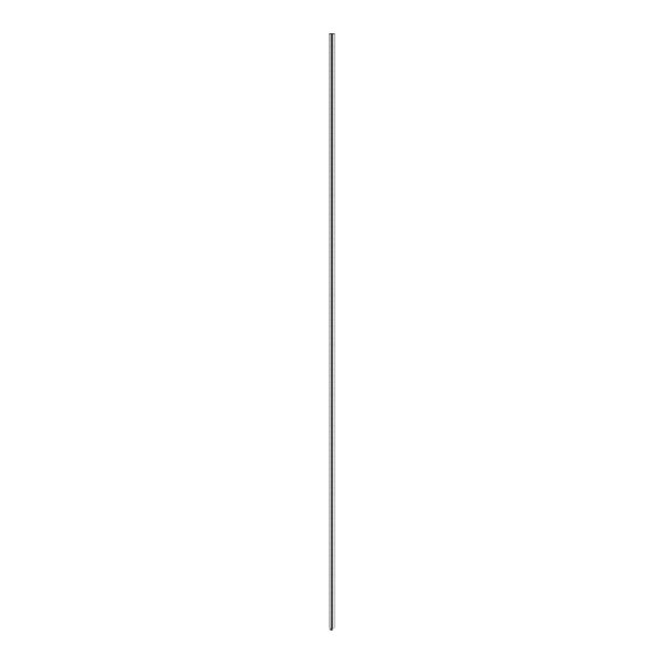 A tall, chrome stationary shelving post.
